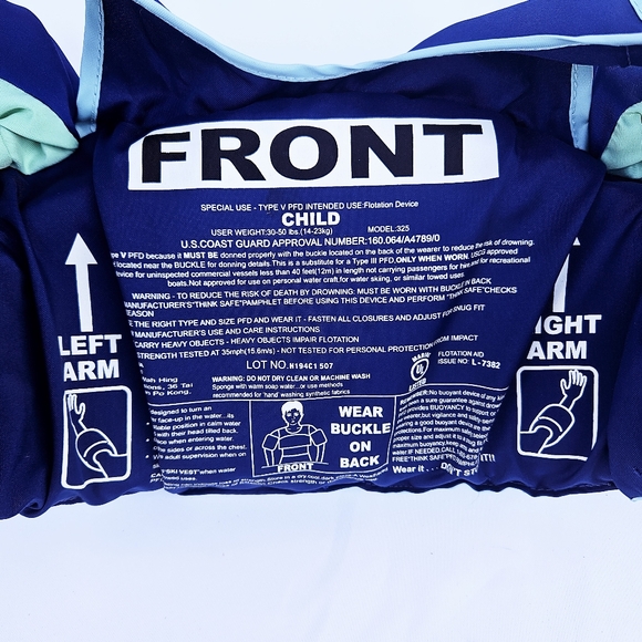 Speedo Splash Jammer Life Jacket Vest - Blue Shark - Picture 5 of 9